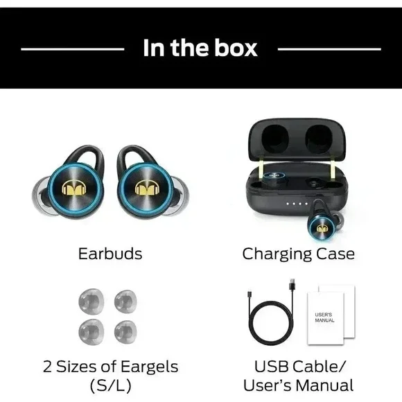Wireless Earbuds Bluetooth 5.0 in-Ear Headphones with Charging Case Earphones - Picture 8 of 8